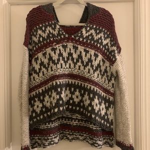 Hooded winter sweater